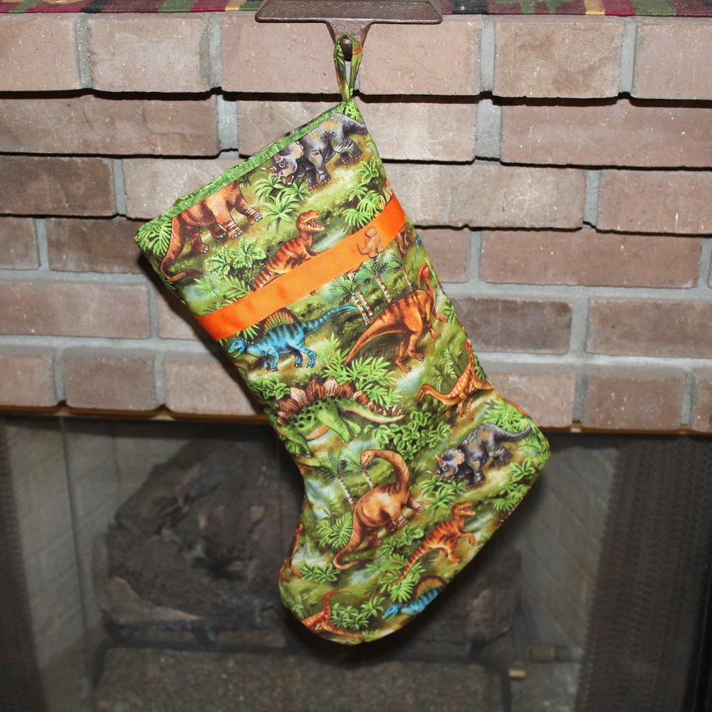 Dinosaur Christmas Stocking